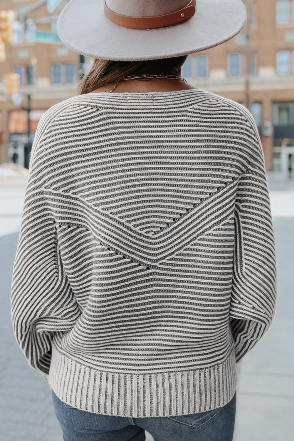 Clara Ribbed Knit Boat Sweater