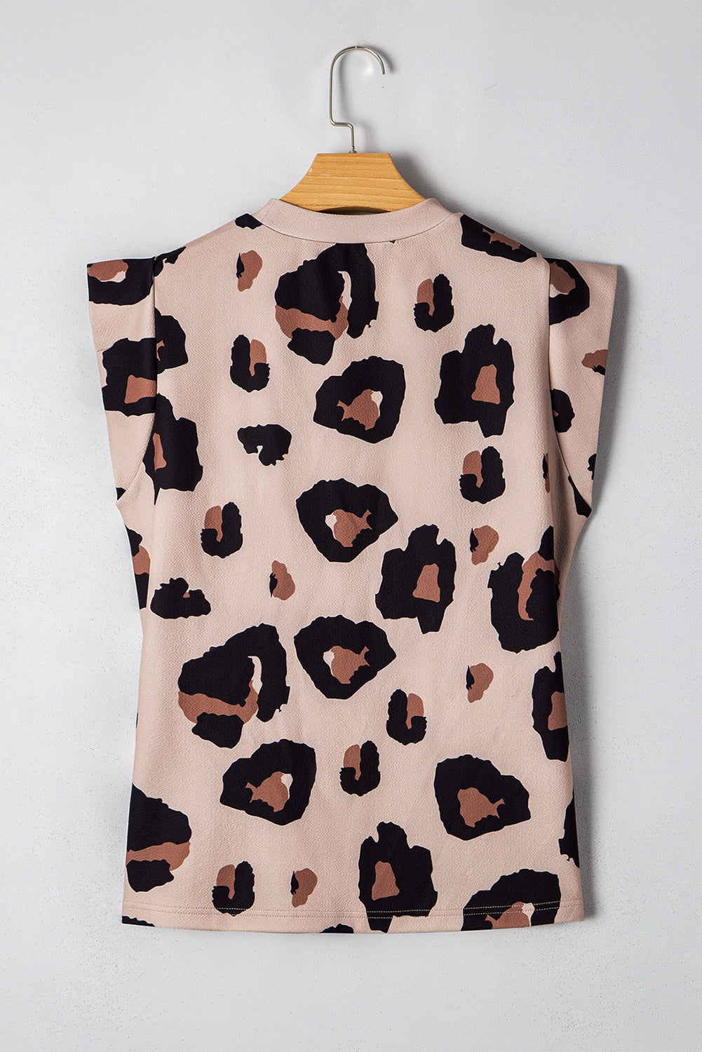 Brittany Leopard Crew Neck Casual Top - Threaded Pear