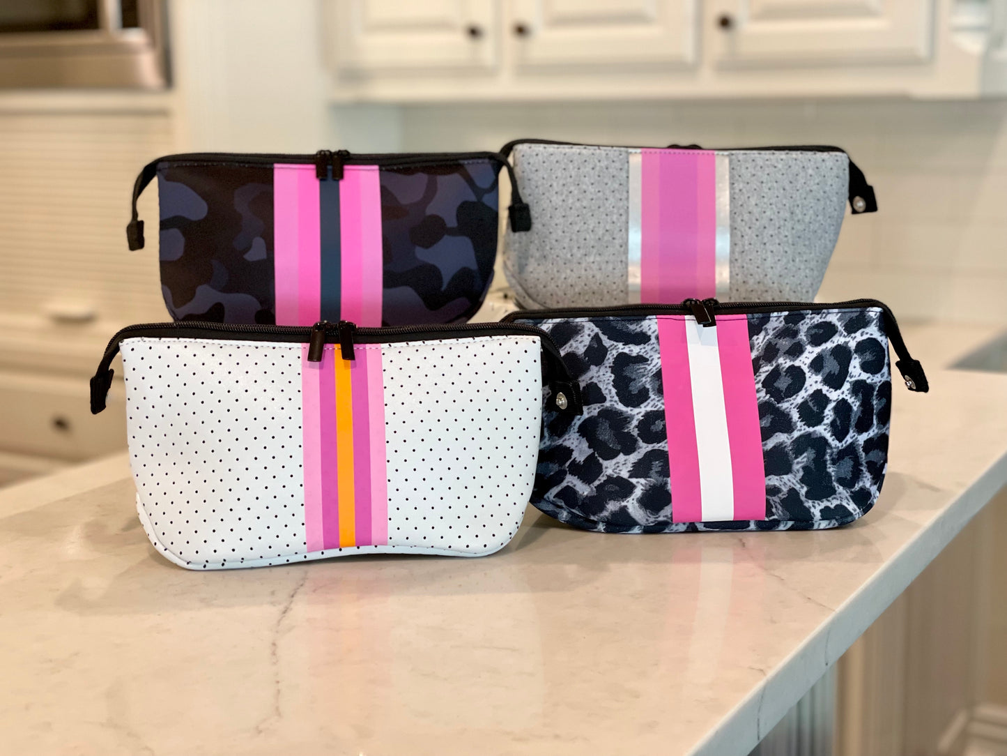 Neoprene Everyday Cosmetic Bag - The Gold Cactus