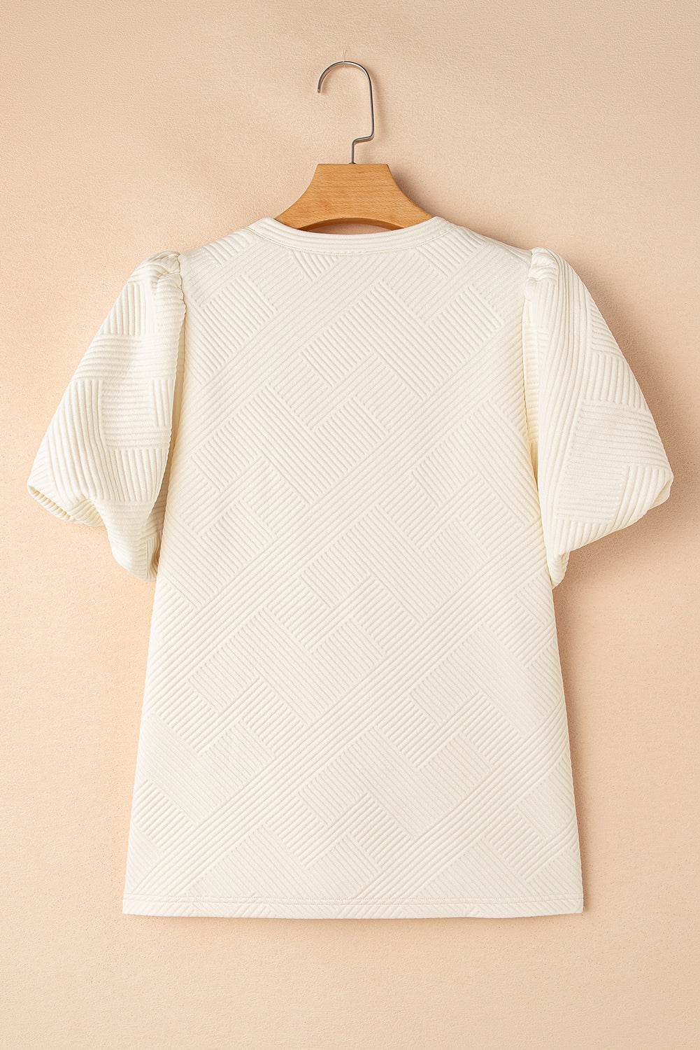 Aliya Textured Puff Sleeve Top - Threaded Pear