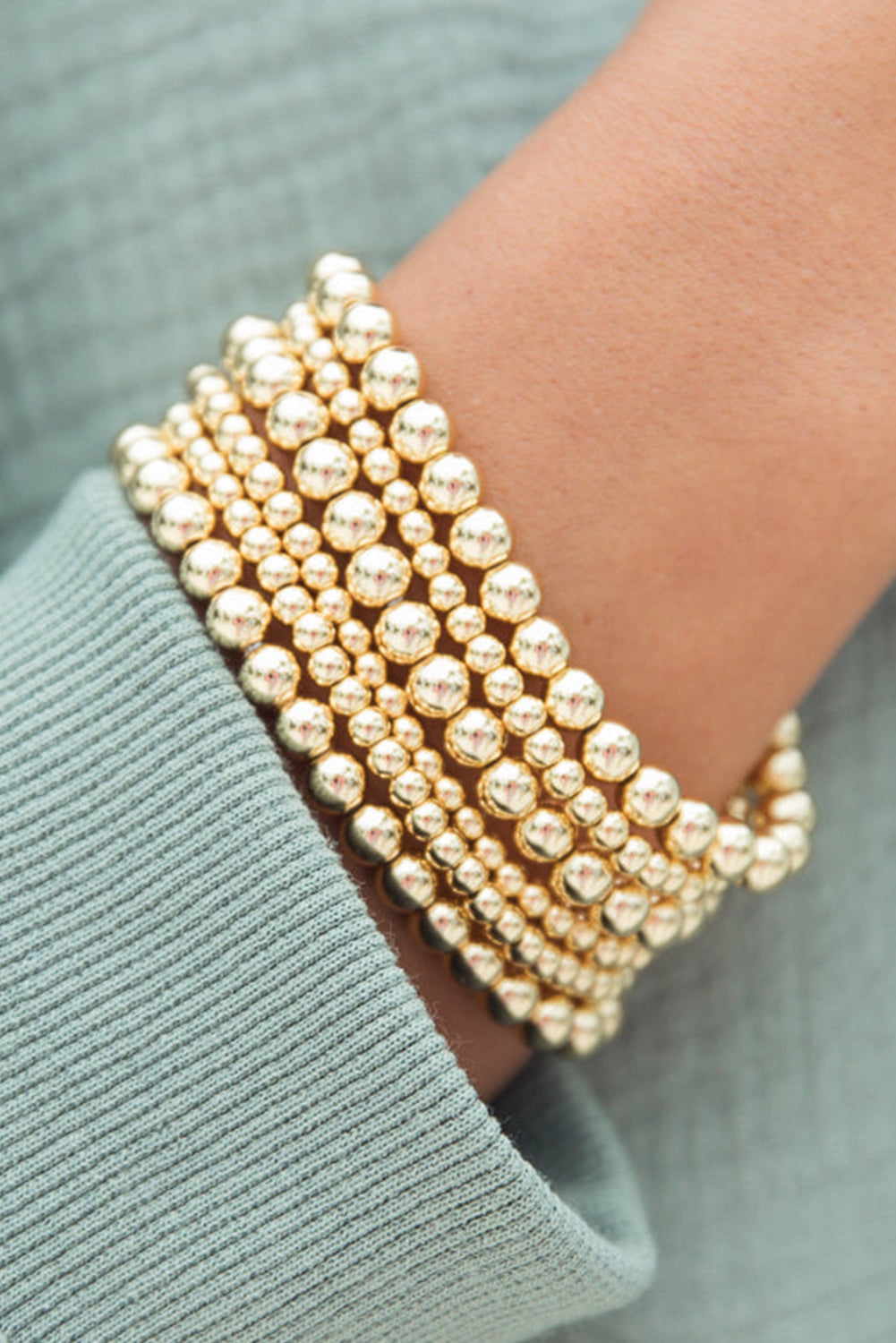 Multi Layered Beaded Bracelet - Threaded Pear