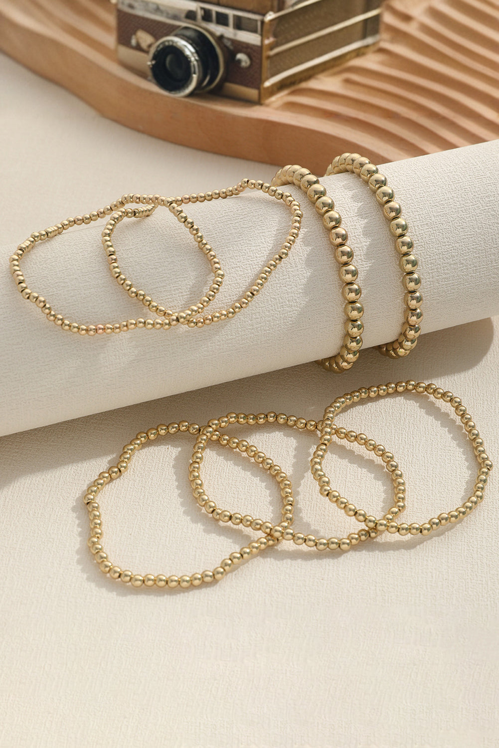 Multi Layered Beaded Bracelet - Threaded Pear