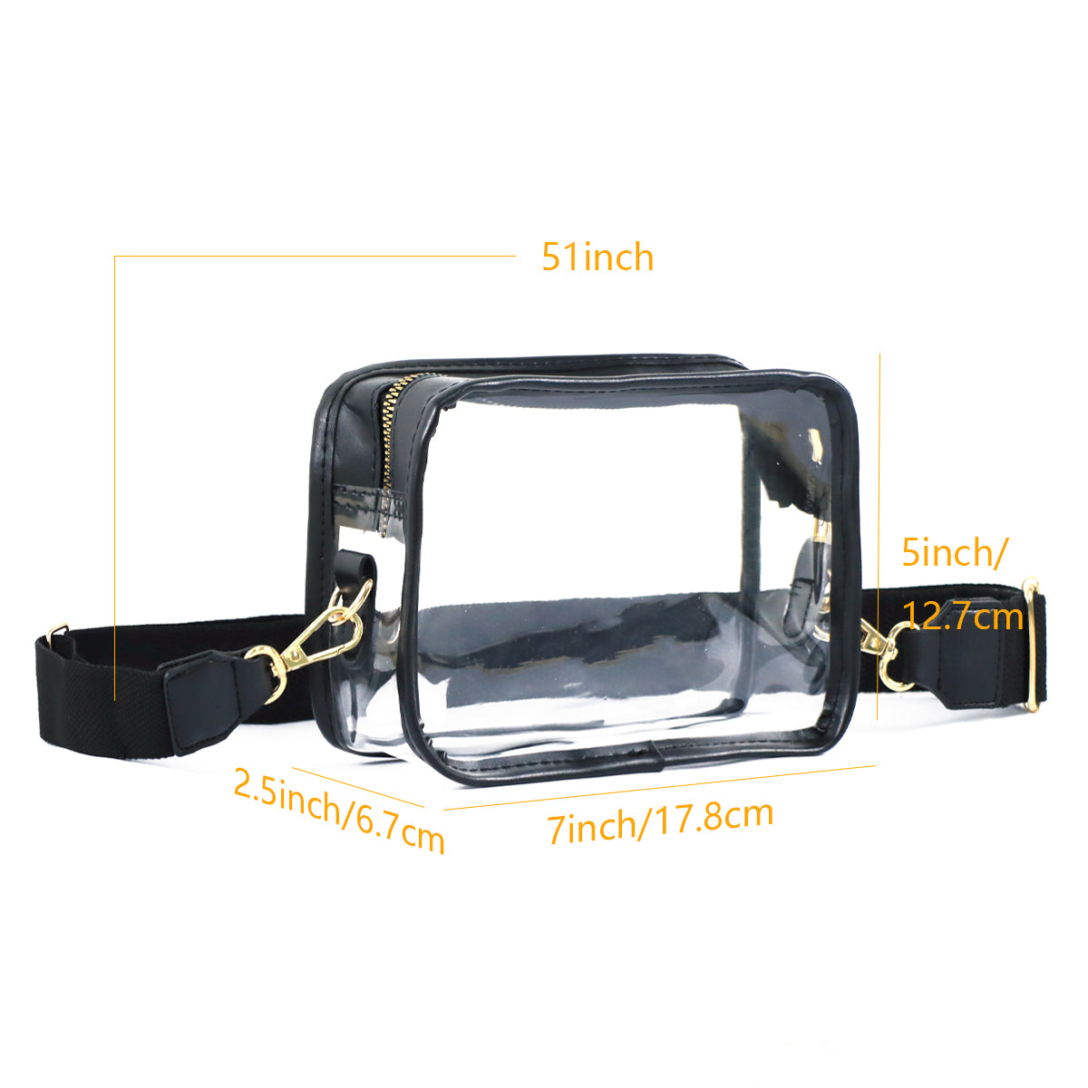 Crossbody Clear Stadium Bag - The Gold Cactus