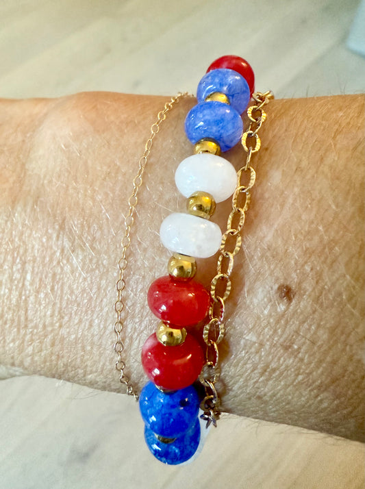 Bracelet Red/White & Blue