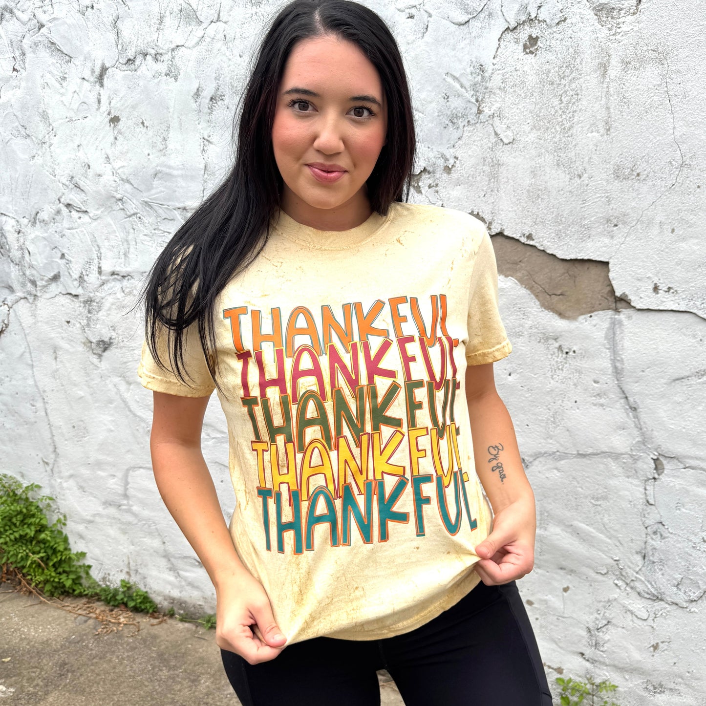 Colorful Thankful Thankful Graphic Tee