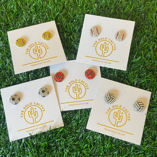 Game Day Mini Pave Stud Earrings