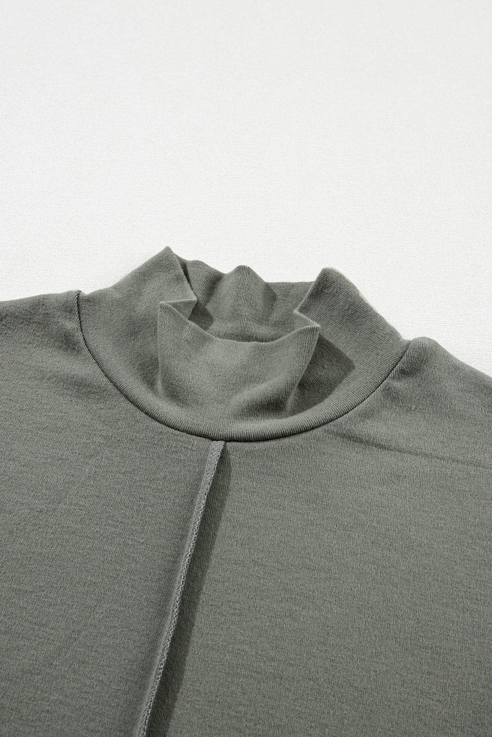 Asha High Neck Cross Seam T-shirt Dress - Threaded Pear