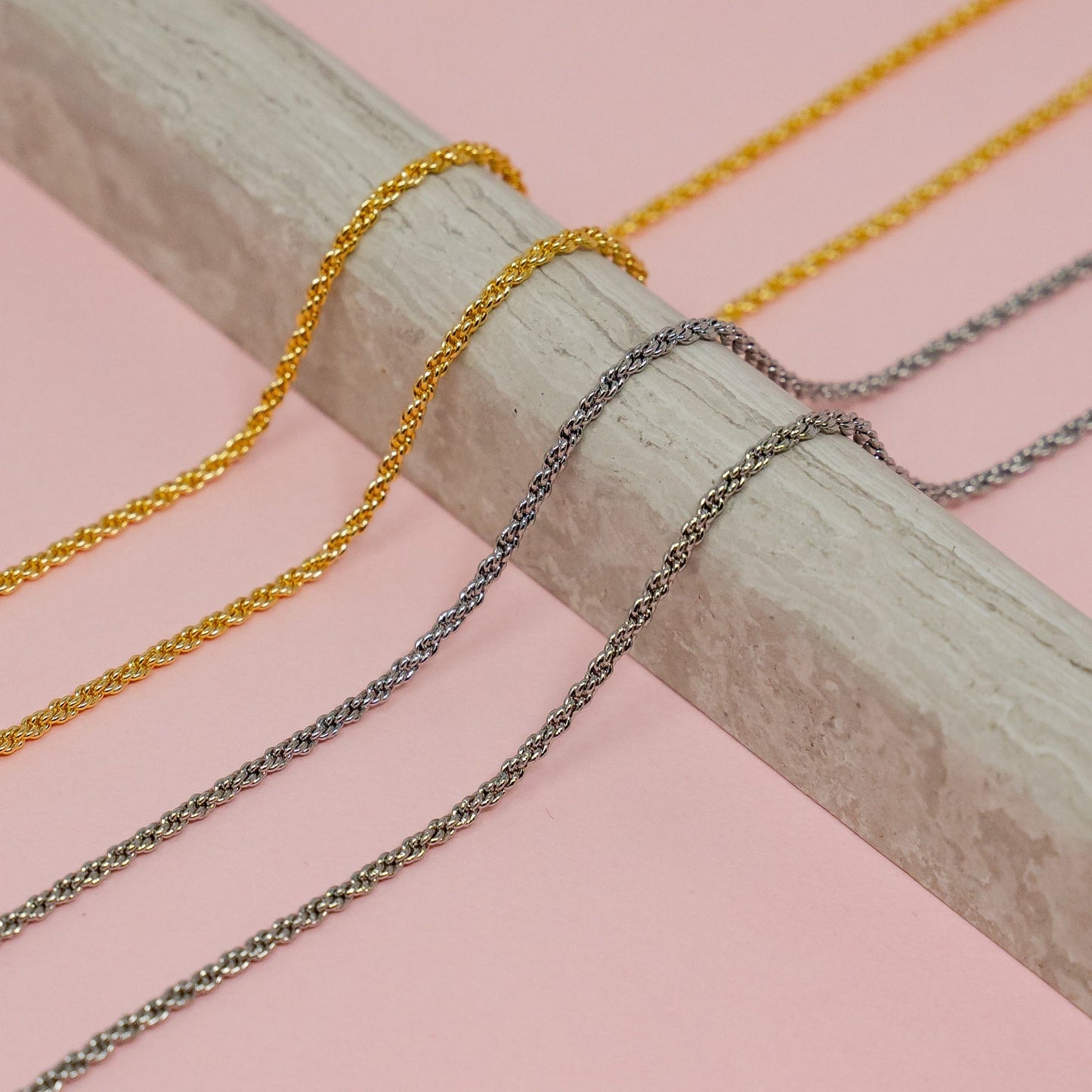 Skinny Rope Chain Necklace by The Sis Kiss (Ships in 2-3 Weeks)