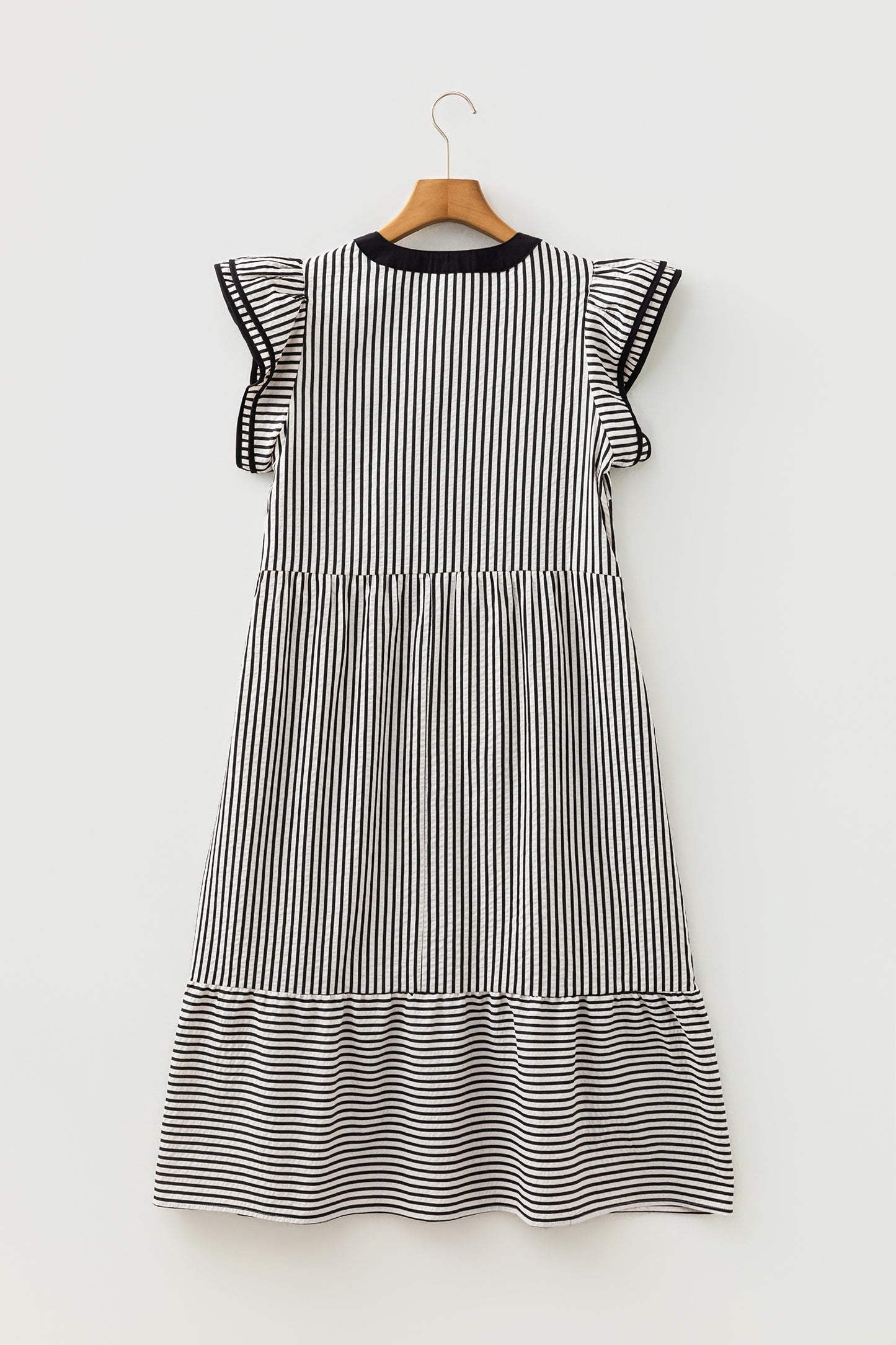 Margo Trim V Neck Midi Dress - The Gold Cactus