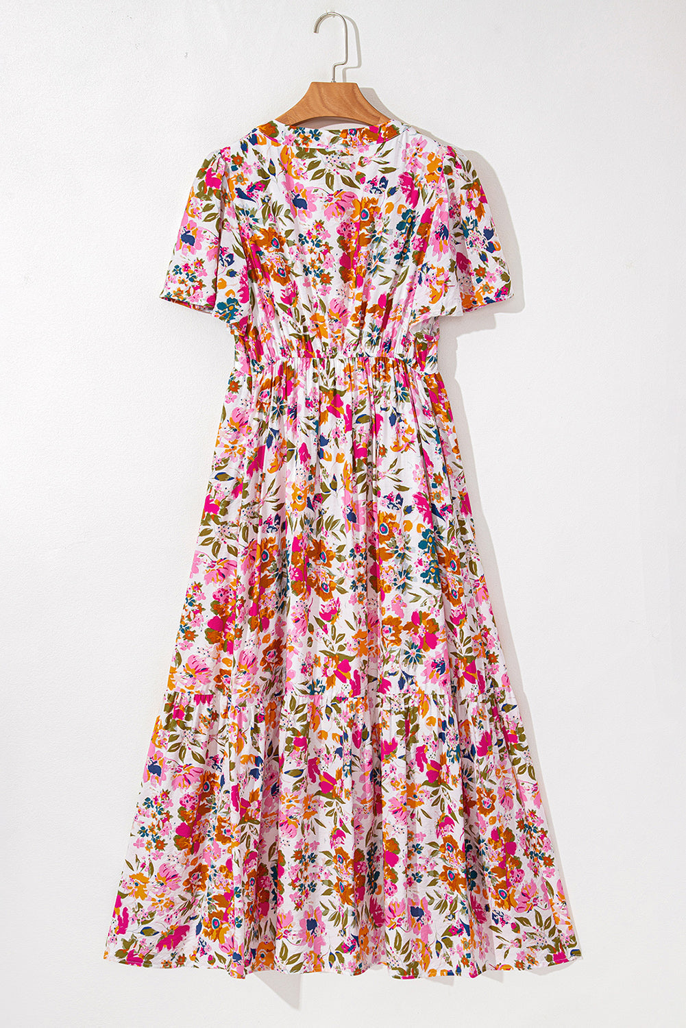 Kaitlyn Floral Short Sleeve Maxi Dress - Threaded Pear