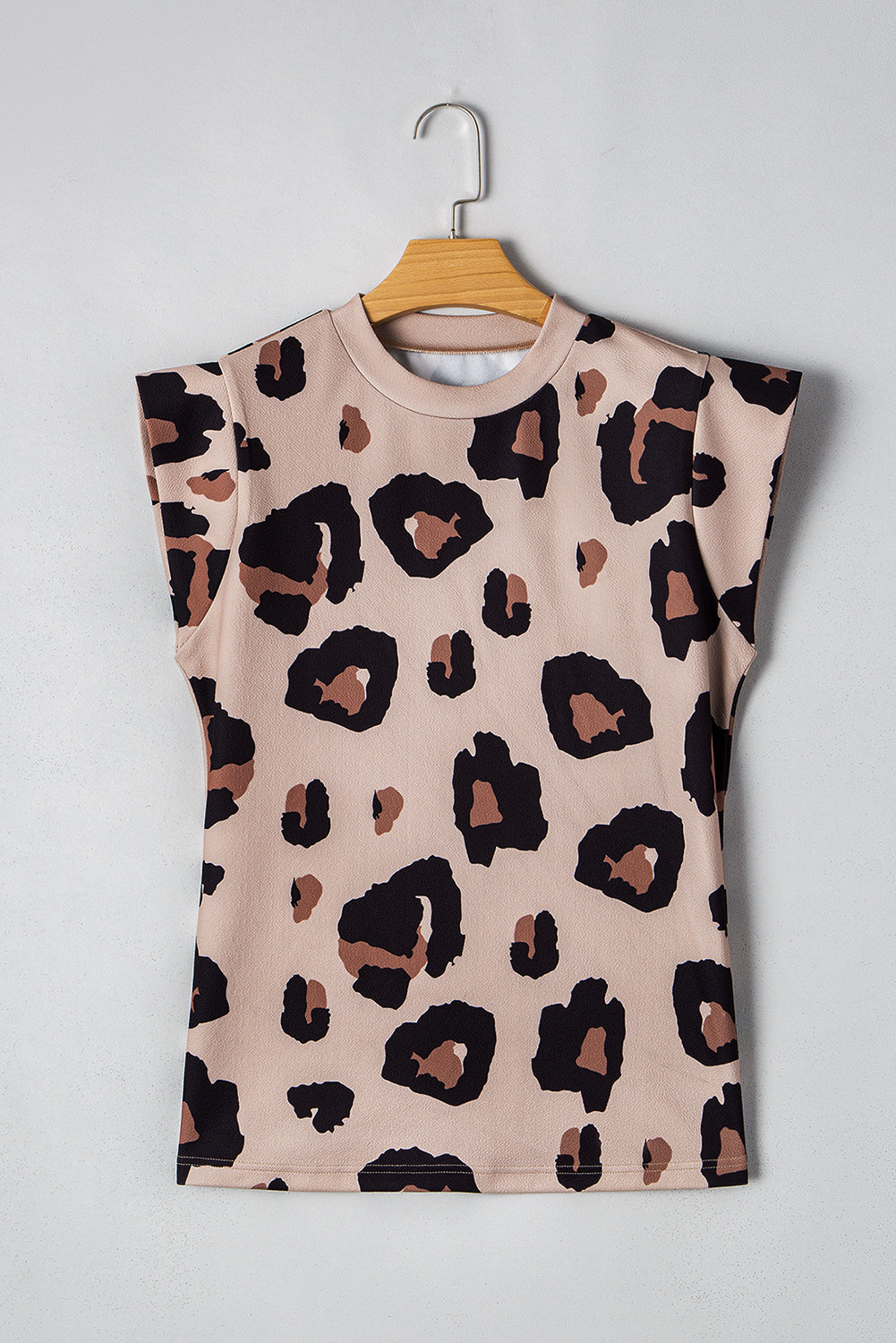 Brittany Leopard Crew Neck Casual Top - Threaded Pear