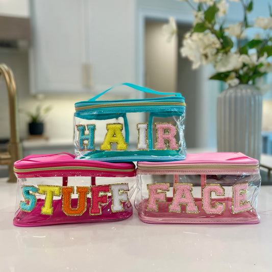 Clear Cosmetic Bag - The Gold Cactus