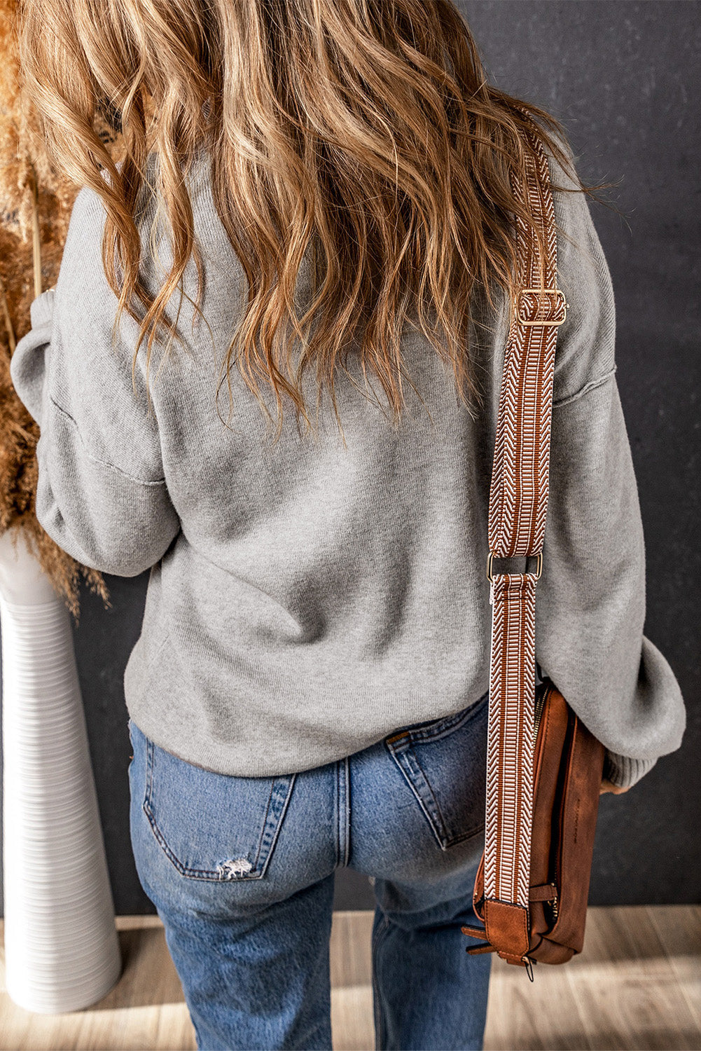 Brielle Turtleneck Drop Shoulder Bubble Sleeve Knit Sweater - Gold Cactus