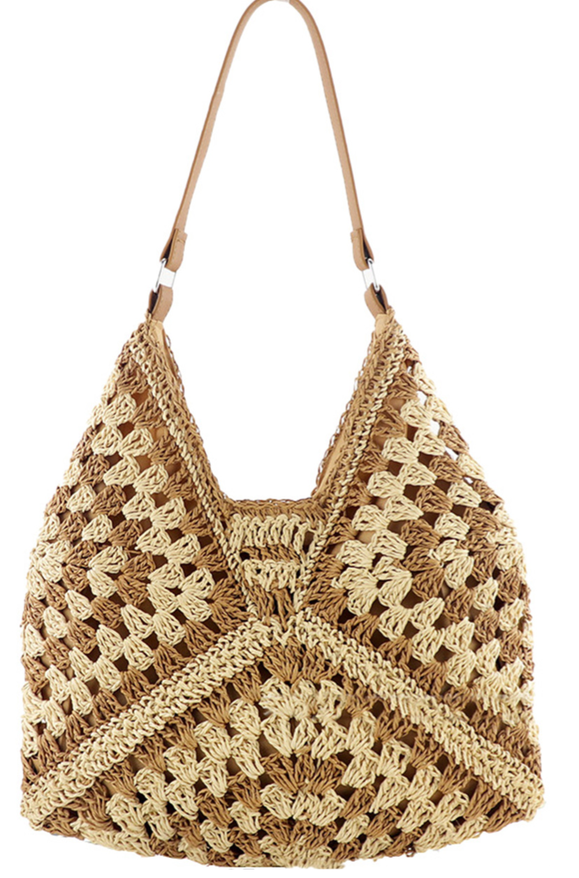 Mikayla Straw Woven Bag – The Gold Cactus - Main Image