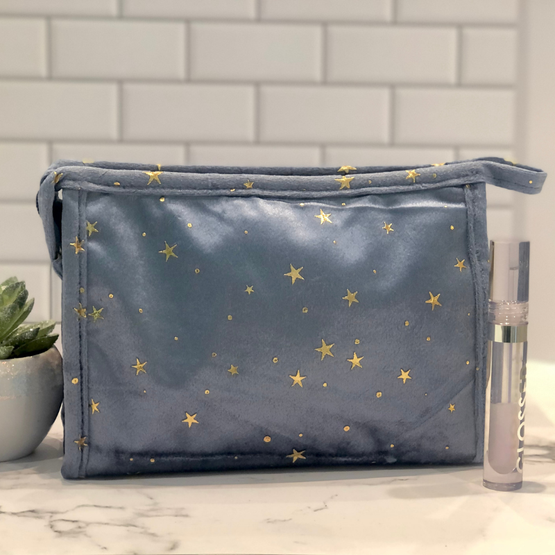 Velvet Gold Star Cosmetic Bag | 2 Colors - The Gold Cactus