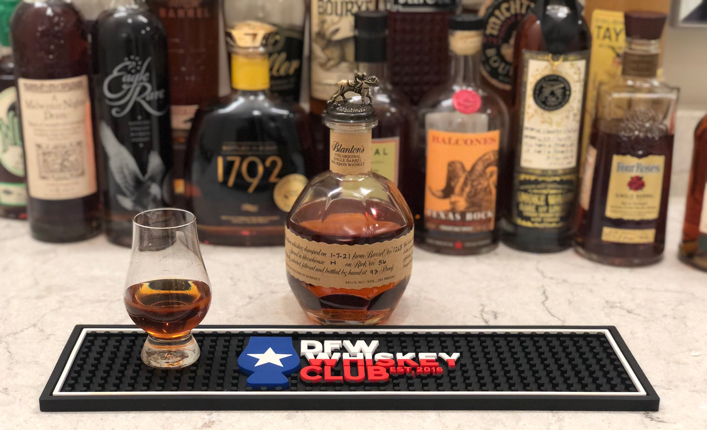 DFW Whiskey Club Bar Mat - The Gold Cactus