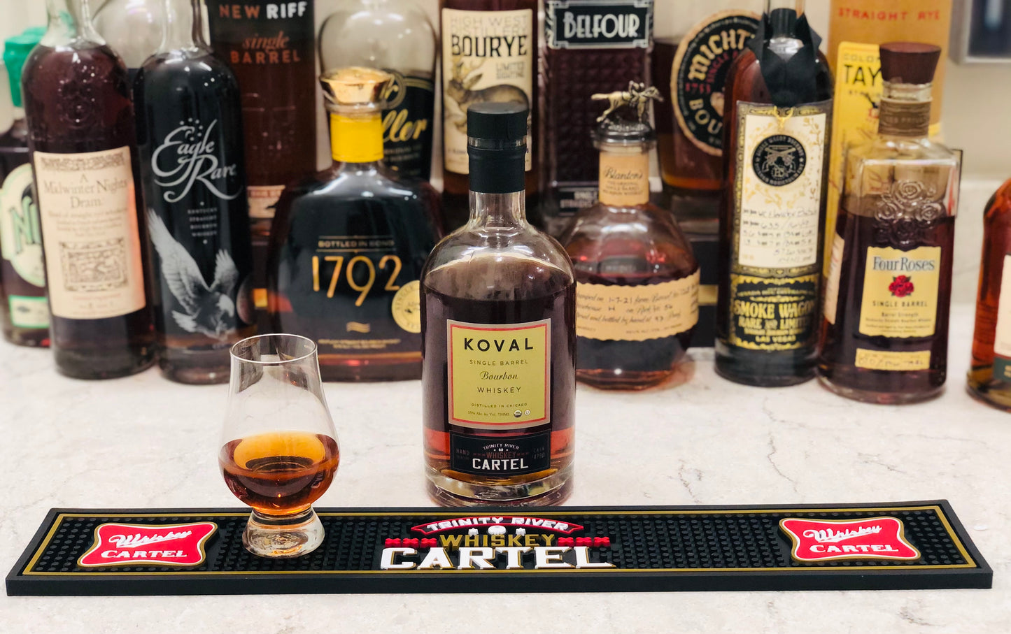 Trinity River Whiskey Cartel Bar Mat - The Gold Cactus
