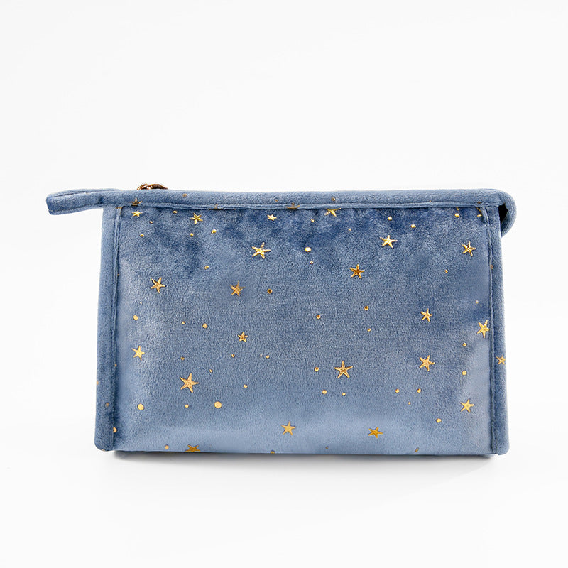 Velvet Gold Star Cosmetic Bag | 2 Colors - The Gold Cactus