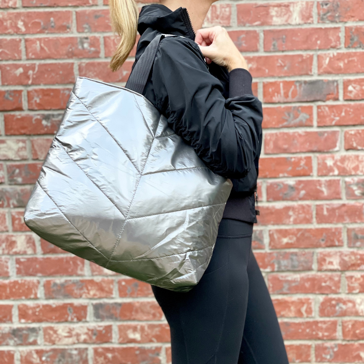 Puffy Tote Bag | 2 Colors - The Gold Cactus