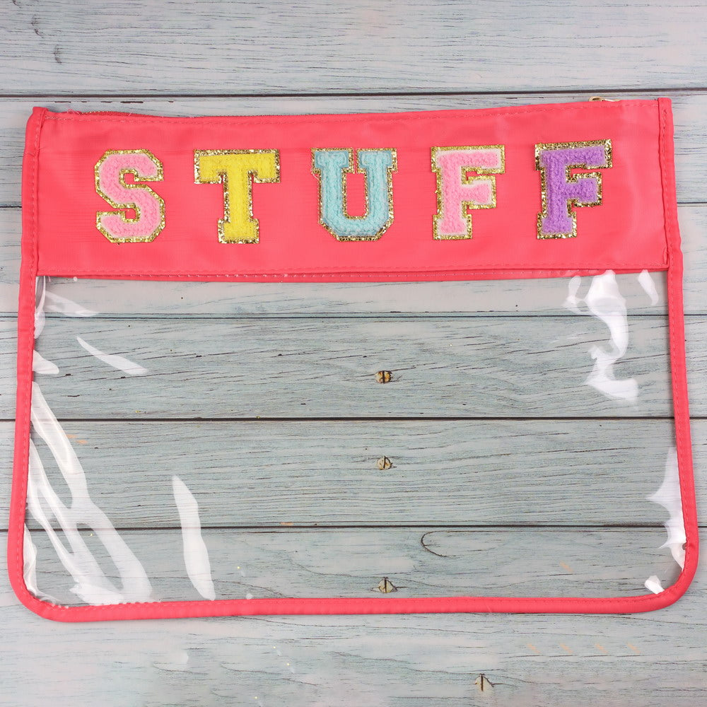 Chenille Patch Clear Deluxe Organizer | 9 Styles - The Gold Cactus