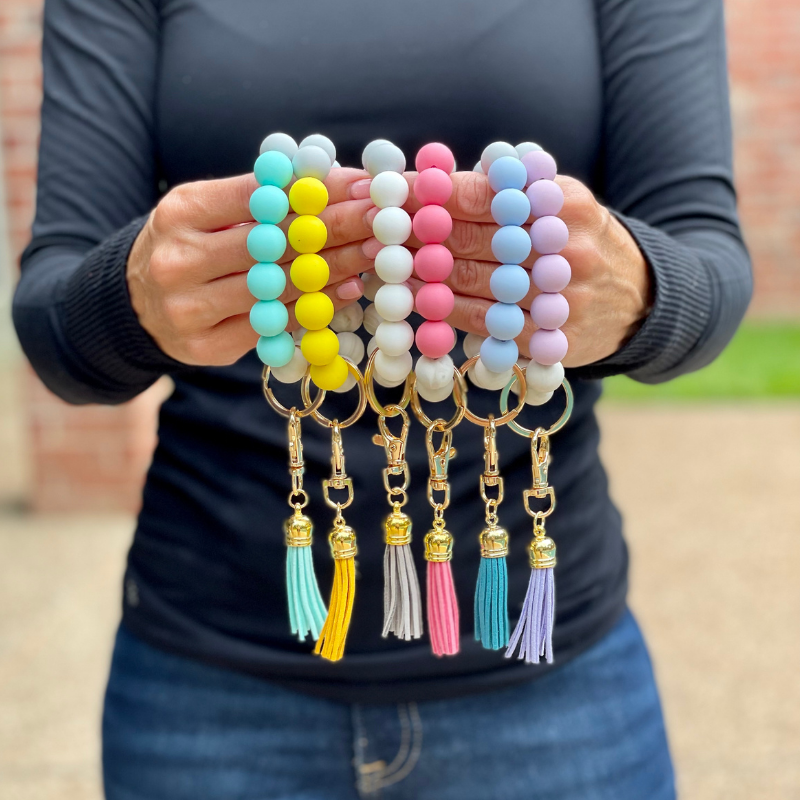 Silicone Key Ring Bracelet | 6 Colors - The Gold Cactus
