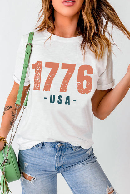 1776 USA Vintage Graphic Tee - Threaded Pear