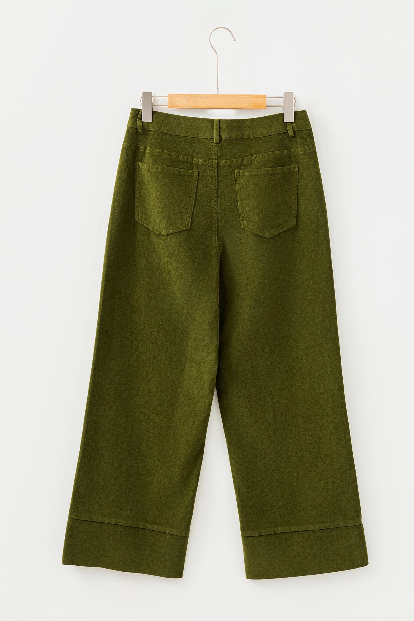 Juliette Green Corduroy Wide Leg Pants