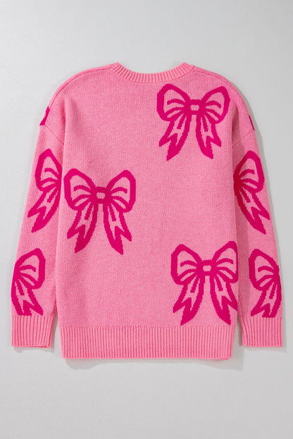 Lia Pink Bow Sweater