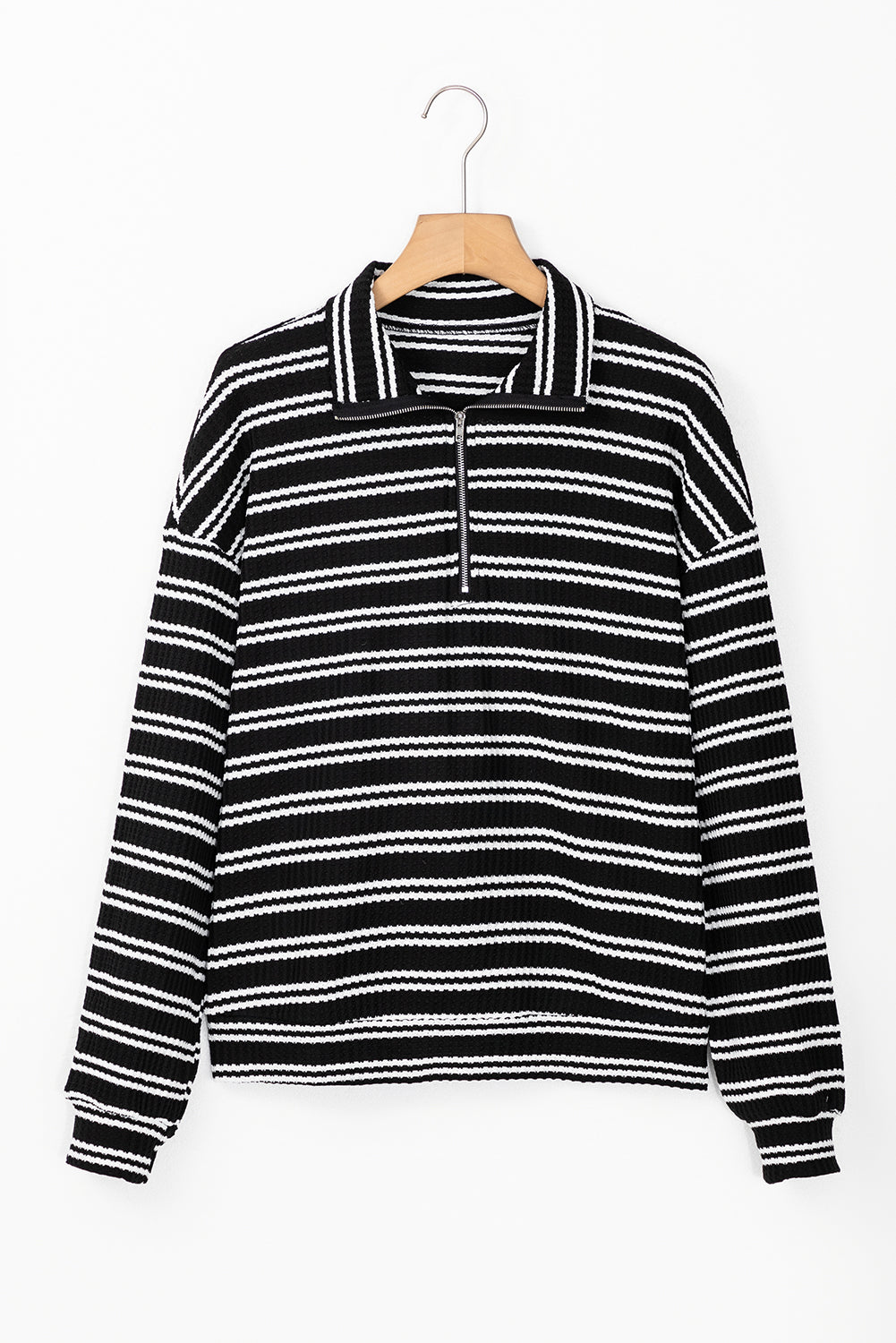 Oaklynn Black Striped Long Sleeve Top - The Gold Cactus