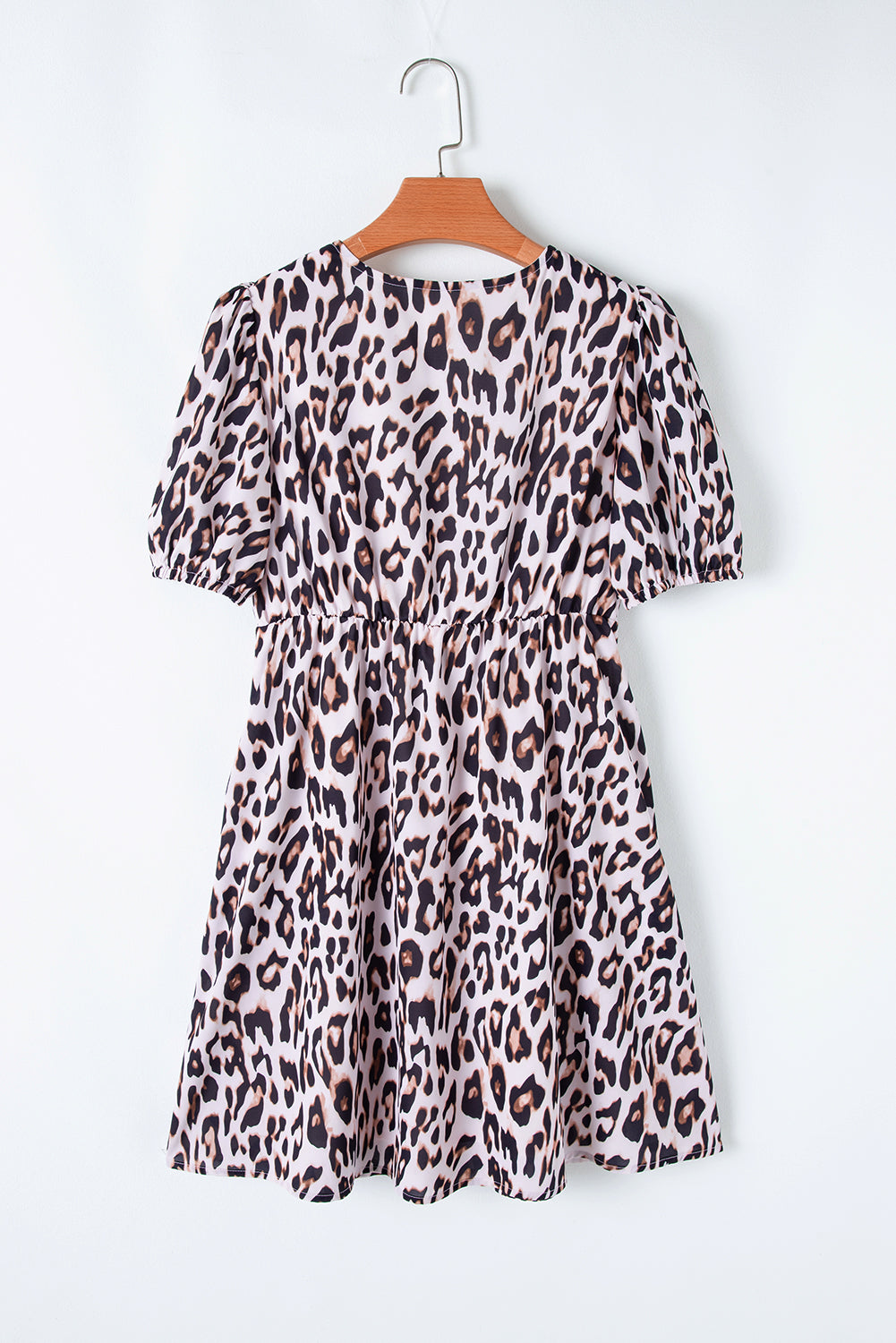 Jayleen Leopard Short Sleeve Mini Dress - Threaded Pear
