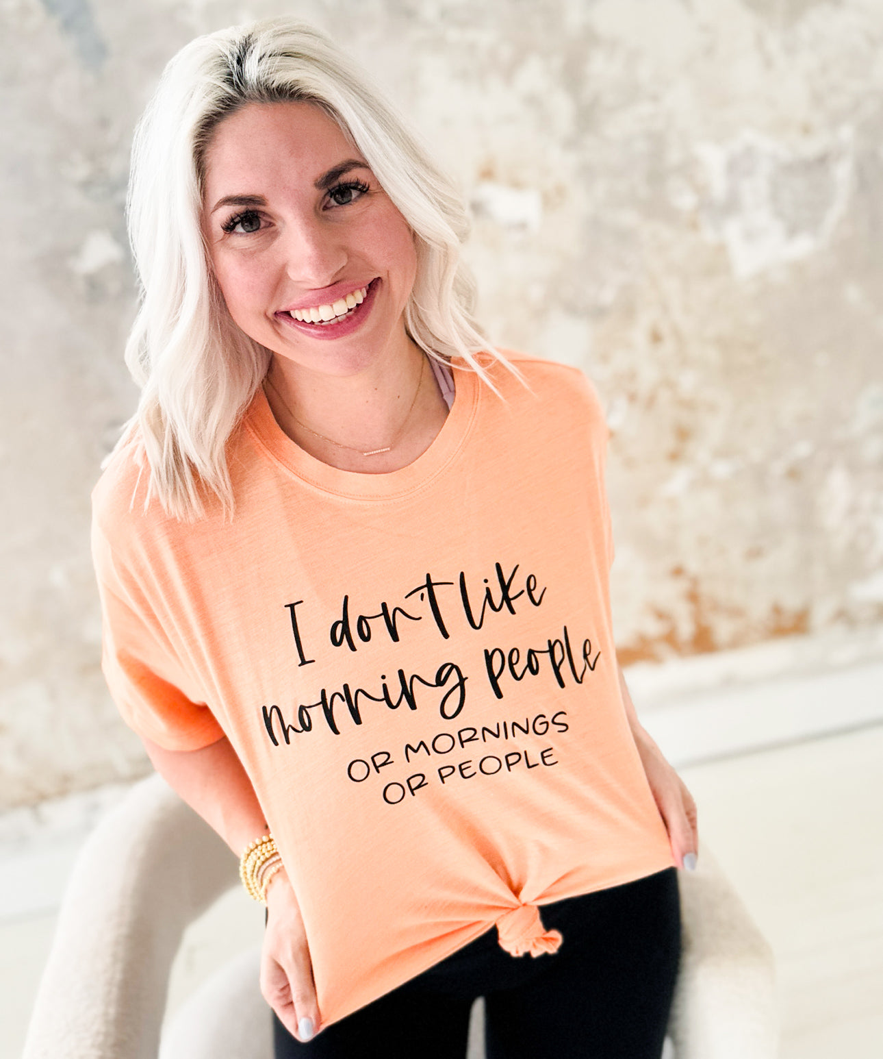 I Don't Like Morning People Graphic Tee