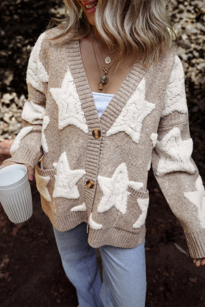 Clare Sherpa Star Cardigan