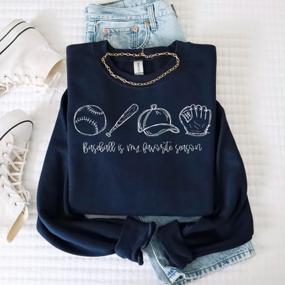 Baseball Is My Favorite Season Graphic Tee - The Gold Cactus