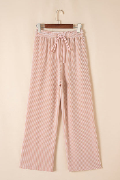 Leilany Corded Knit Short Sleeve Set - Threaded Pear