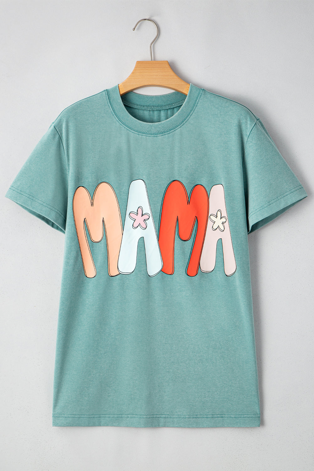MAMA Mineral Wash Crewneck Tee - Threaded Pear