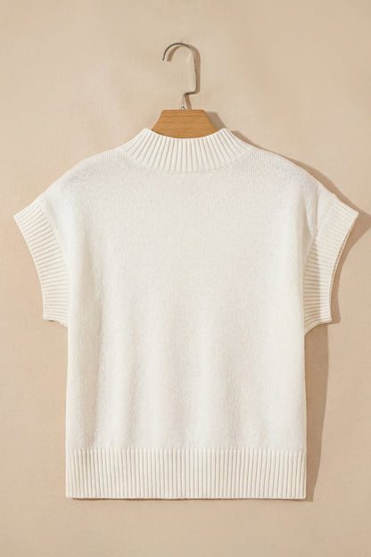 Amore Valentine Heart Short Sleeve Sweater - The Gold Cactus