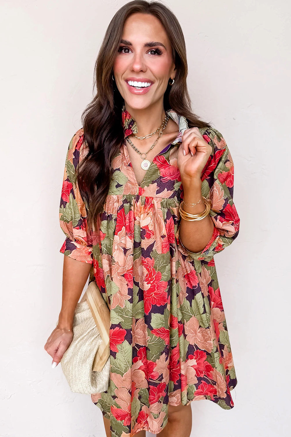 Lucia Floral Print Dress - The Gold Cactus