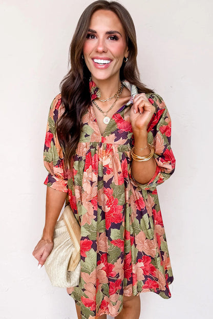 Lucia Floral Print Dress - The Gold Cactus