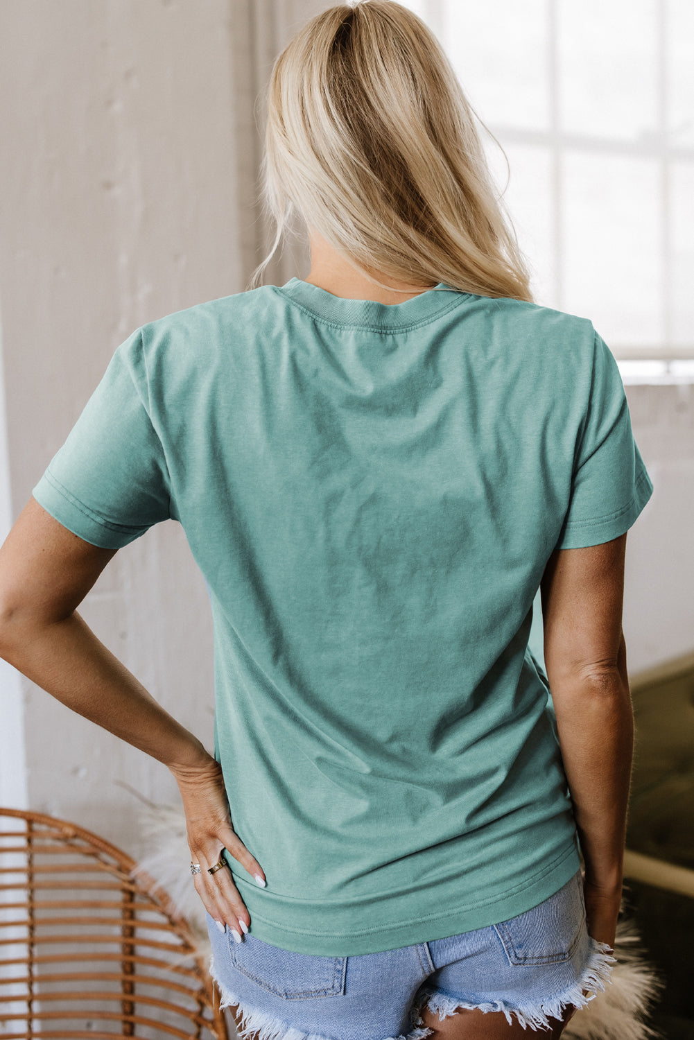 MAMA Mineral Wash Crewneck Tee - Threaded Pear