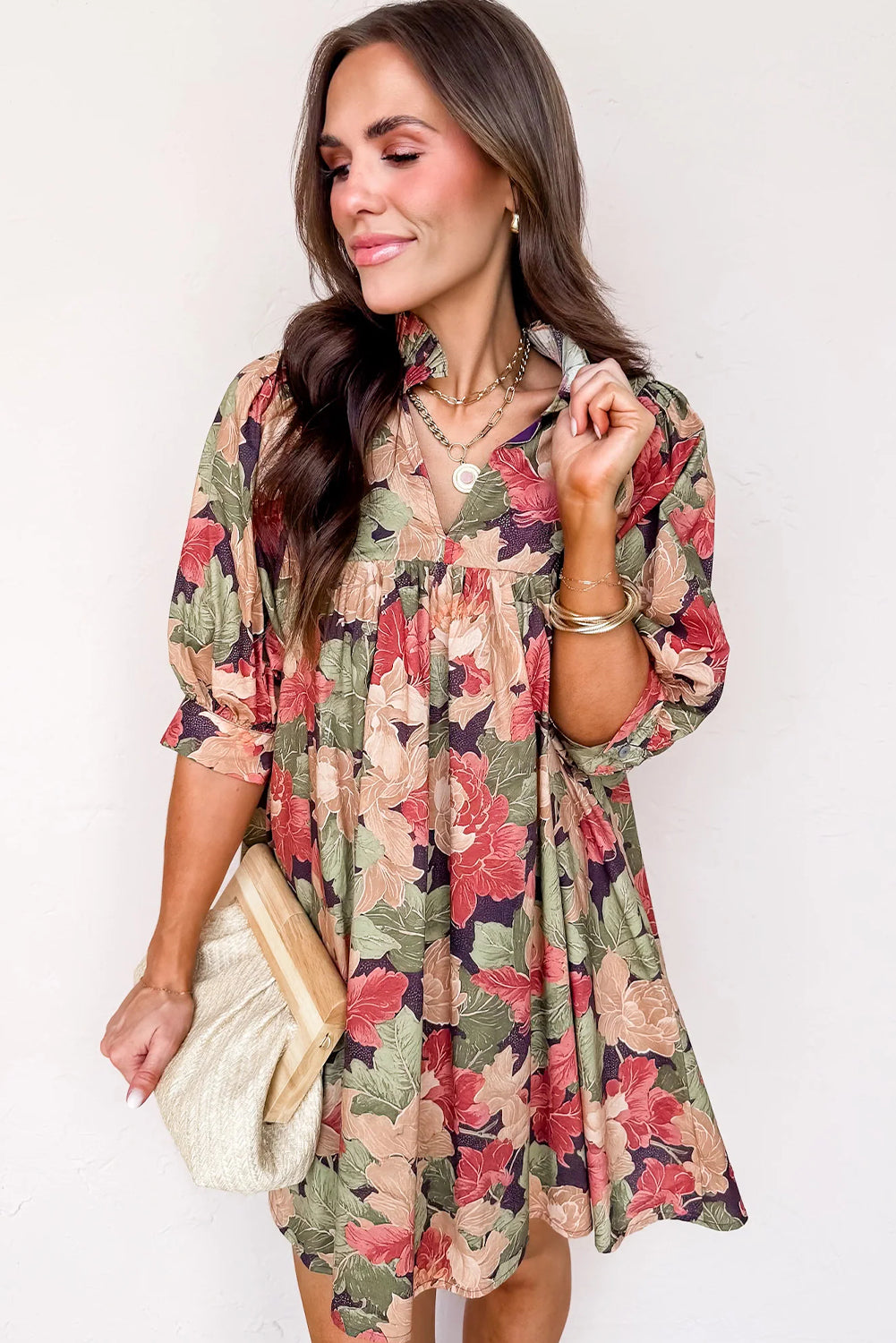 Lucia Floral Print Dress - The Gold Cactus