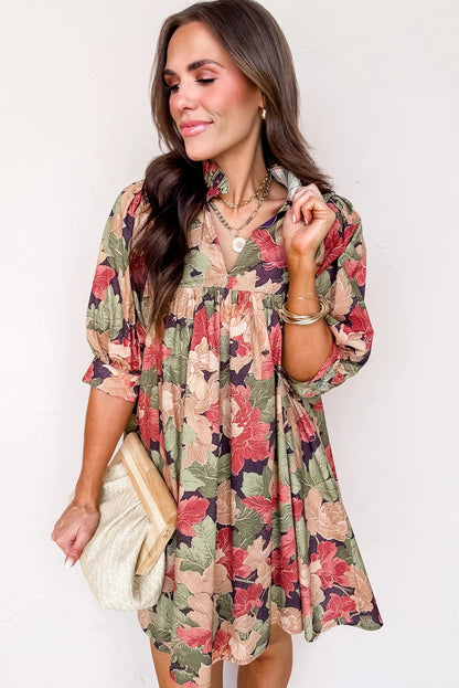 Lucia Floral Print Dress - The Gold Cactus