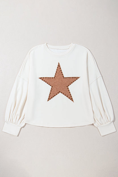 Elliana Star Crew Neck Plus Size Top