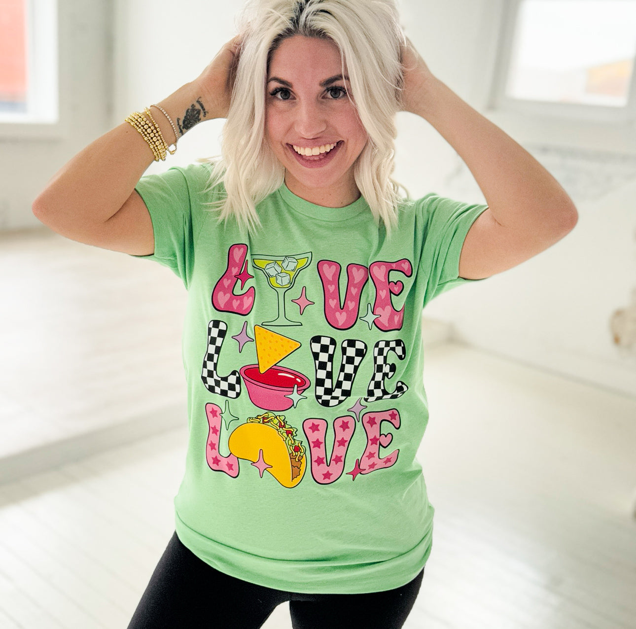 LOVE Tacos, Nachos, Margs Graphic Tee