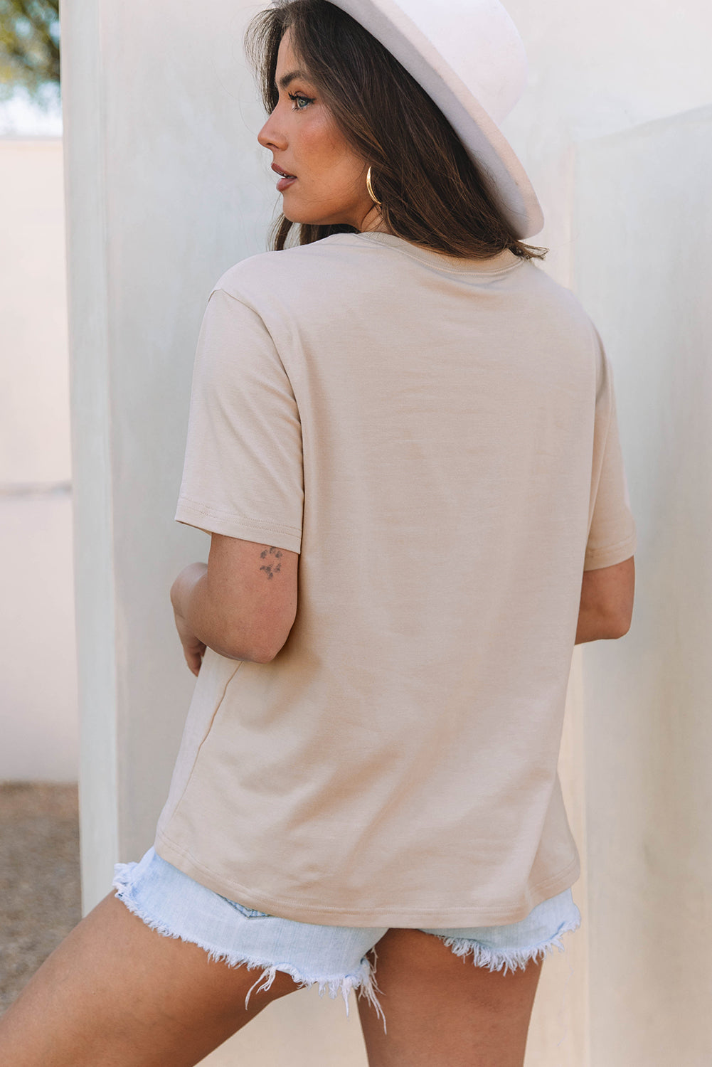 Checkered Baseball Graphic Tee - Threaded Pear