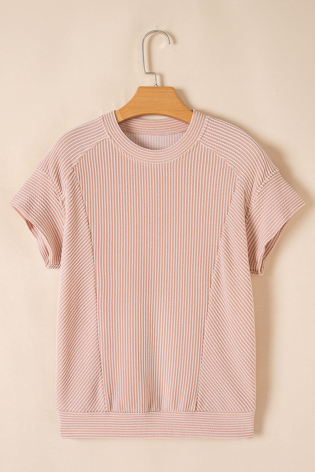 Leilany Corded Knit Short Sleeve Set - Threaded Pear