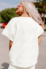 Load image into Gallery viewer, Black Textured Loose Fit T Shirt and Drawstring Pants Set - The Gold Cactus

