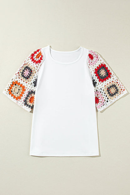 Rayne Crochet Short Sleeve Top