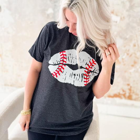 Baseball Lips Graphic Tee