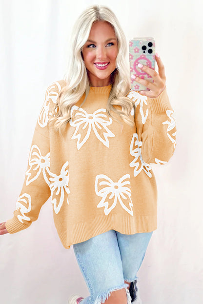 Lia Pink Bow Sweater