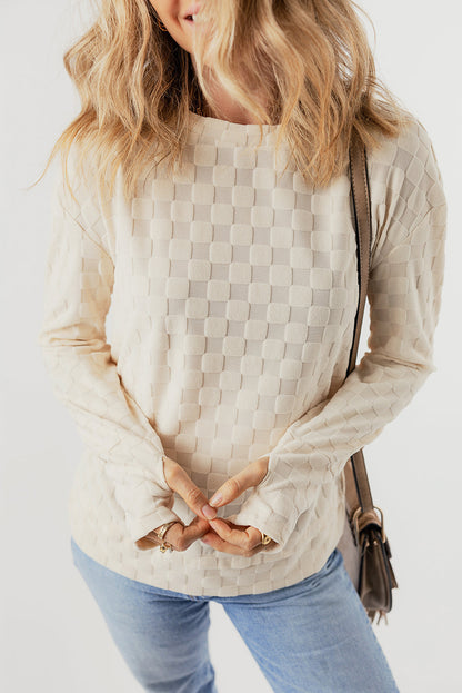 Tiffany Textured Thumbhole Sleeve Top